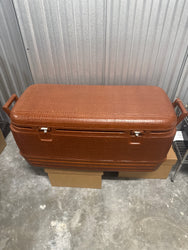 COLLECTOR'S ITEM LAPPAS GENUINE LEATHER IGLOO COOLER(Broken Locks) See pics (Online Order Only)