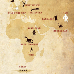 Cryptids  of the World Postcard (ONLINE ORDER ONLY)