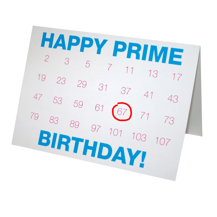 Happy Prime Birthday Card (ONLINE ORDER ONLY)