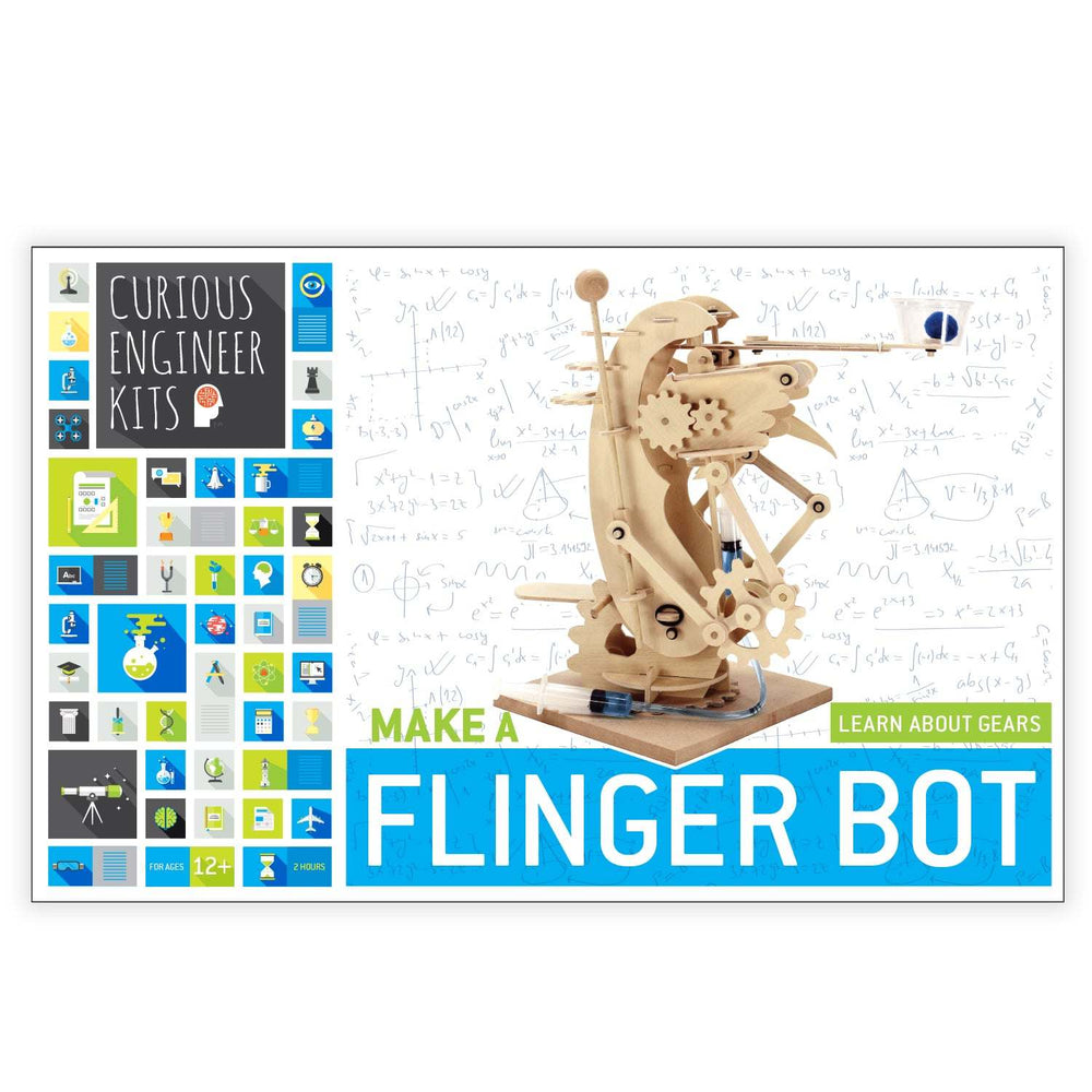 Make a Flinger Bot Kit | Facts & easy instructions included | Curious Engineer Kit (ONLINE ORDER ONLY)
