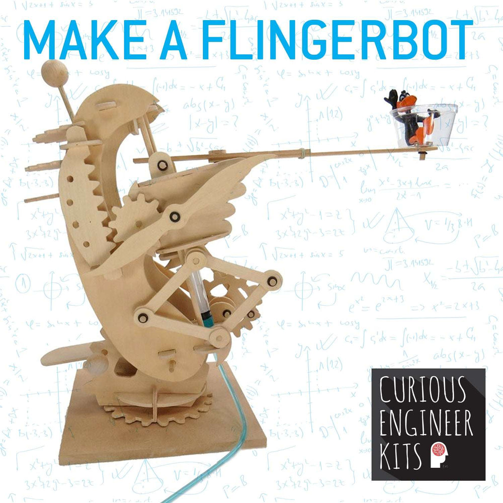 Make a Flinger Bot Kit | Facts & easy instructions included | Curious Engineer Kit (ONLINE ORDER ONLY)