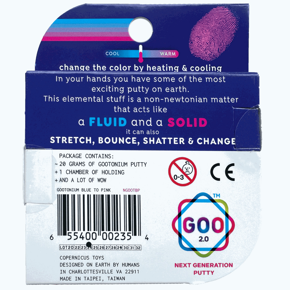 Gootonium: Thermo Blue to Pink putty - 20g (ONLINE ORDER ONLY)