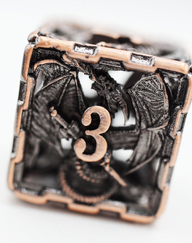 Chained Dragon: Copper - Hollow Metal RPG Dice Set (ONLINE ORDER ONLY)