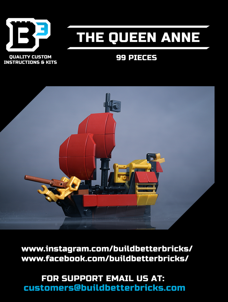Custom Mini Queen Anne's Revenge Pirate Ship (Online Order Only)