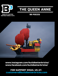 Custom Mini Queen Anne's Revenge Pirate Ship (Online Order Only)