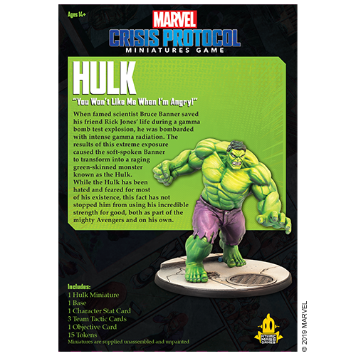 Marvel Crisis Protocol: Hulk (ONLINE ORDER ONLY)