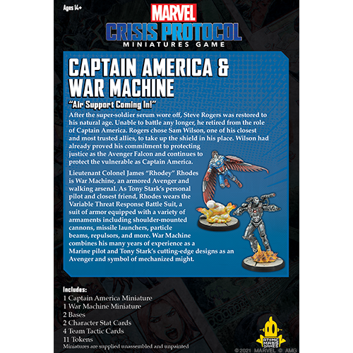 Marvel Crisis Protocol: Captain America and War Machine (ONLINE ORDER ONLY)