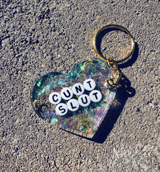 Cunt Slut Glitter Moon Keychain (Online Order Only)