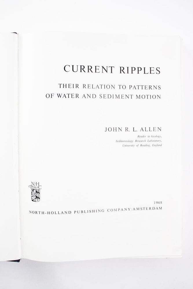 Current Ripples: Their Relation to Patterns of Water and Sediment Motion (ONLINE ORDER ONLY)