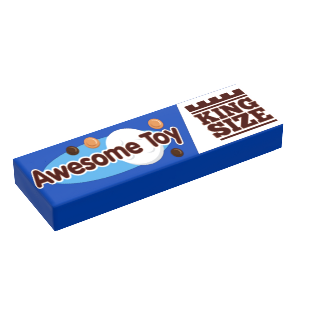 King Size Awesome Toy - B3 Customs® Printed 1x3 Tile (Online Order Only)