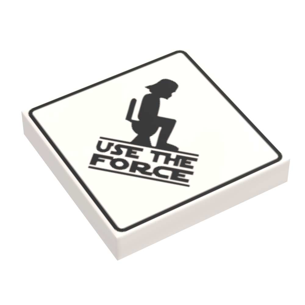 Use the Force Restroom Funny Minifig Sign made using LEGO part (Online Order Only)