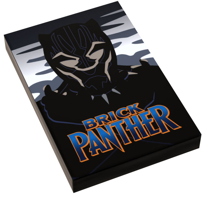 Brick Panther Movie Cover Tile (2x3 Tile) (ONLINE ORDER ONLY)