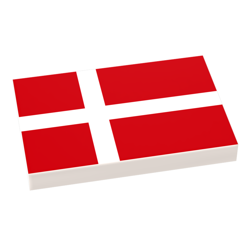 Denmark Flag (2x3 Tile) (ONLINE ORDER ONLY)