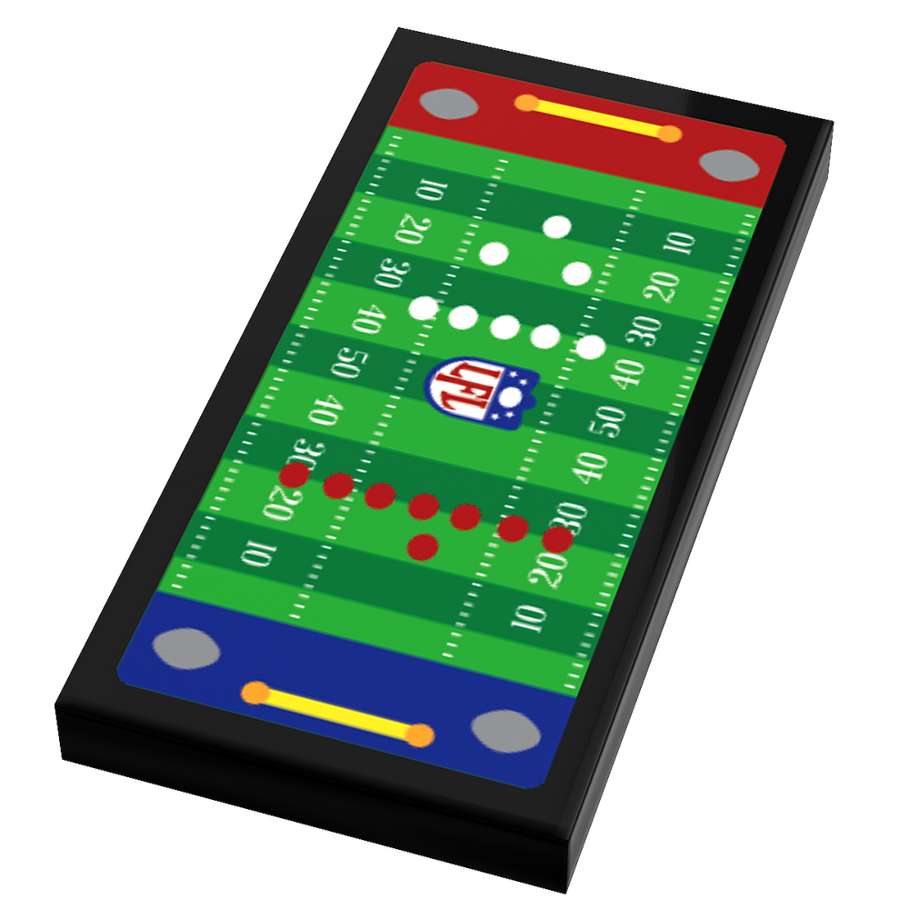 Electric Football Custom Printed 2x4 Tile made using LEGO part - B3 Customs (Online Order Only)