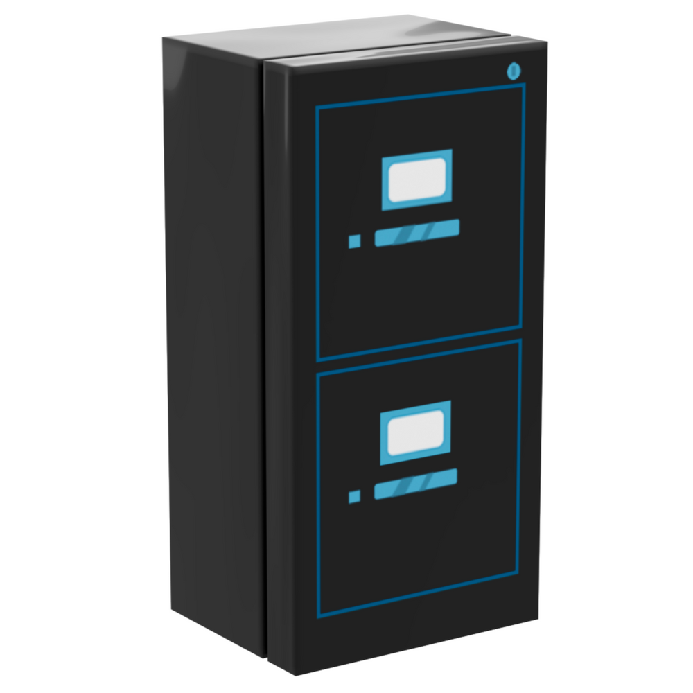 Filing Cabinet for Minifigs made using LEGO parts - B3 Customs (Online Order Only)