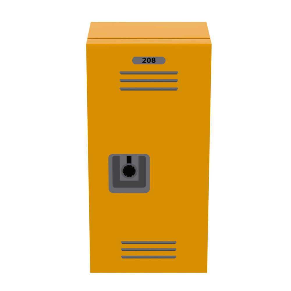 High School Locker (Plain) for Minifigs made using LEGO parts - B3 Customs (Online Order Only)