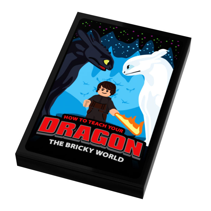 How To Teach A Dragon III: The Bricky World Movie Cover (2x3 Tile)  - B3 Customs (Online Order Only)