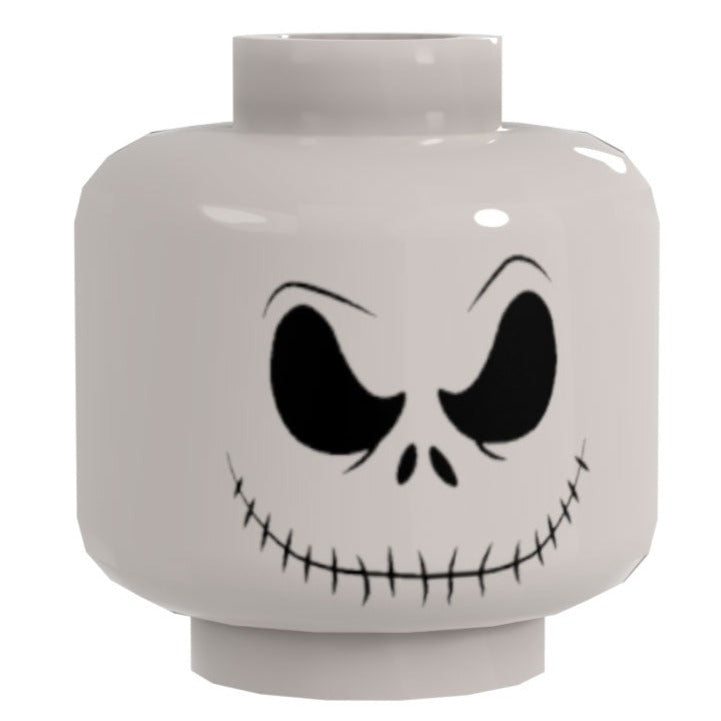 Bone Daddy Angry Smiling Minifig Head #1  - B3 Customs (Online Order Only)