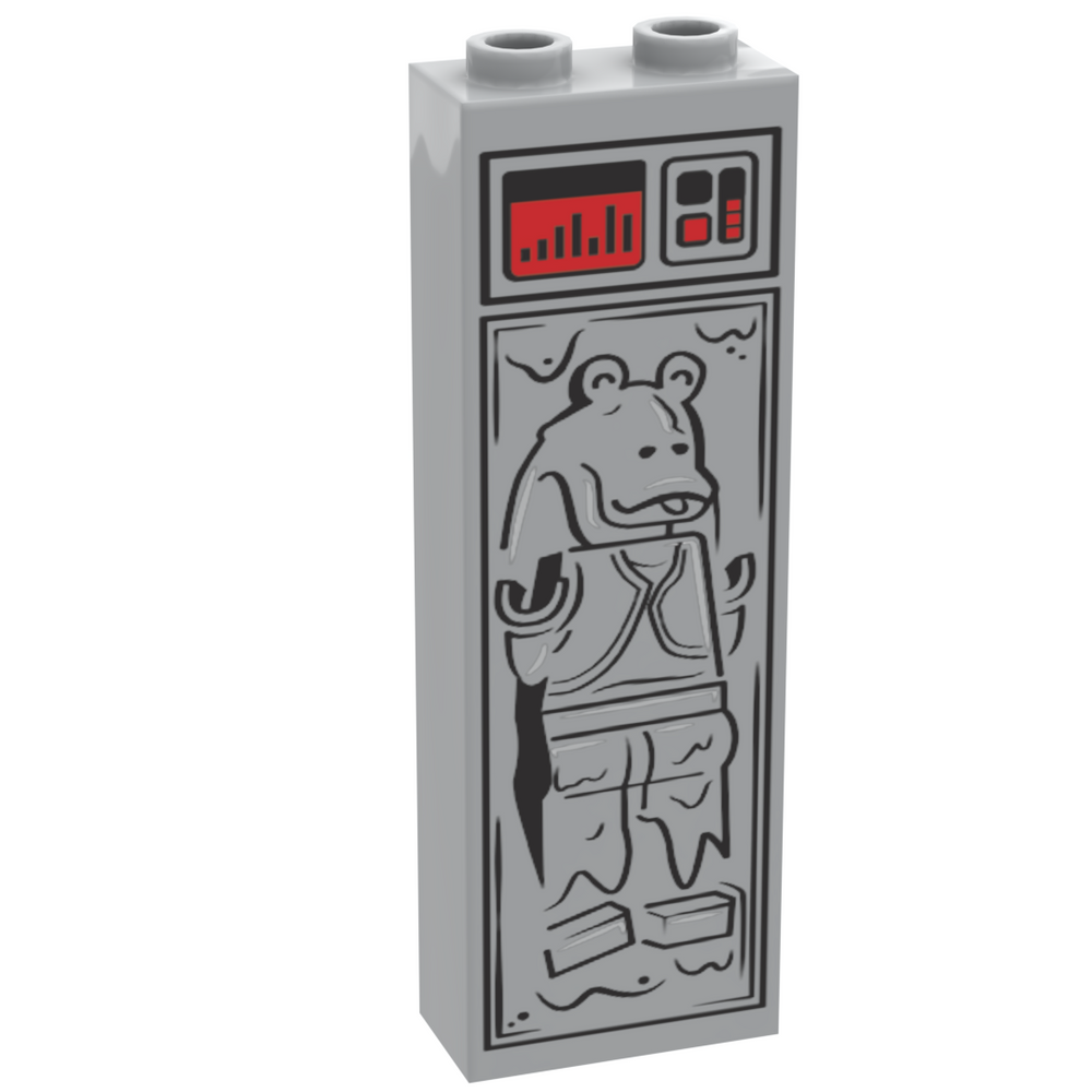Jar Jar in Carbonite (1x2x5 Brick) made using LEGO parts - B3 Customs (Online Order Only)