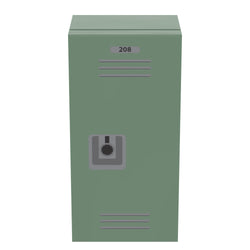 High School Locker (Plain) for Minifigs made using LEGO parts - B3 Customs (Online Order Only)