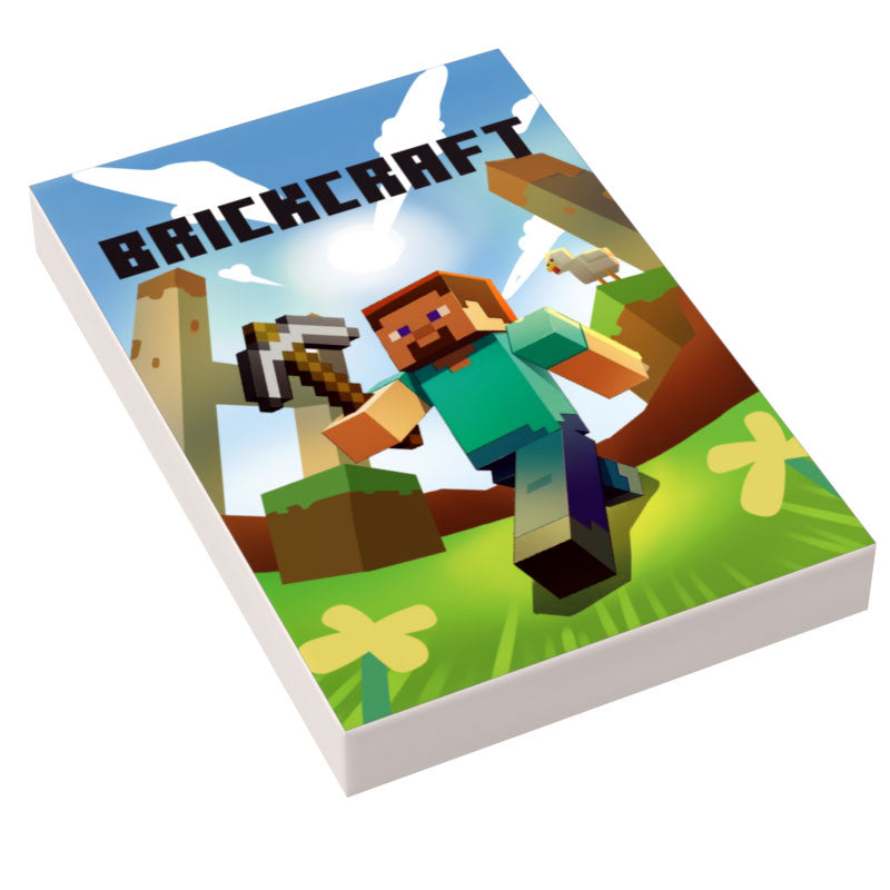 Brickcraft Video Game Cover (2x3 Tile) - B3 Customs (Online Order Only)