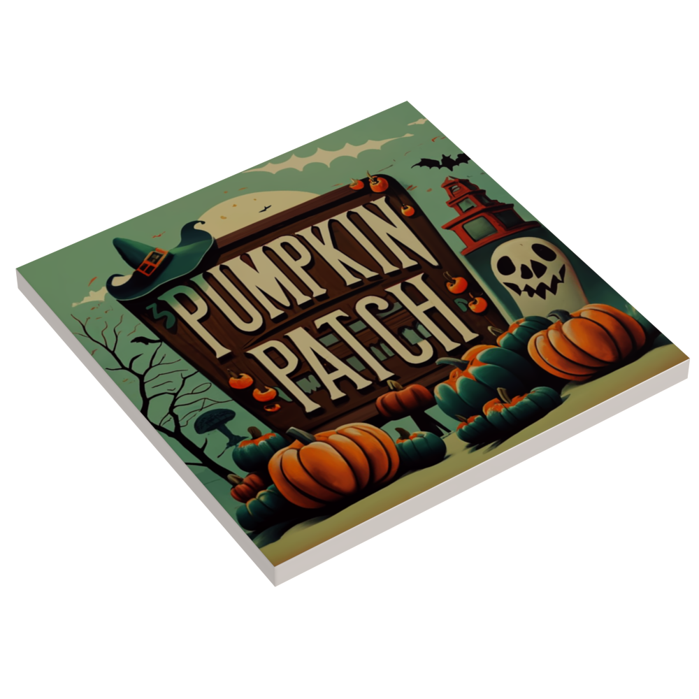 Pumpkin Patch Halloween Sign (6x6 Tile) - B3 Customs (Online Order Only)