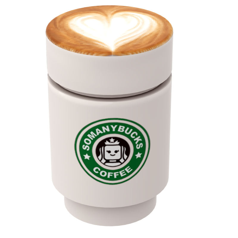 Somanybucks Coffee Cup with Heart Foam on Top - B3 Customs (Online Order Only)