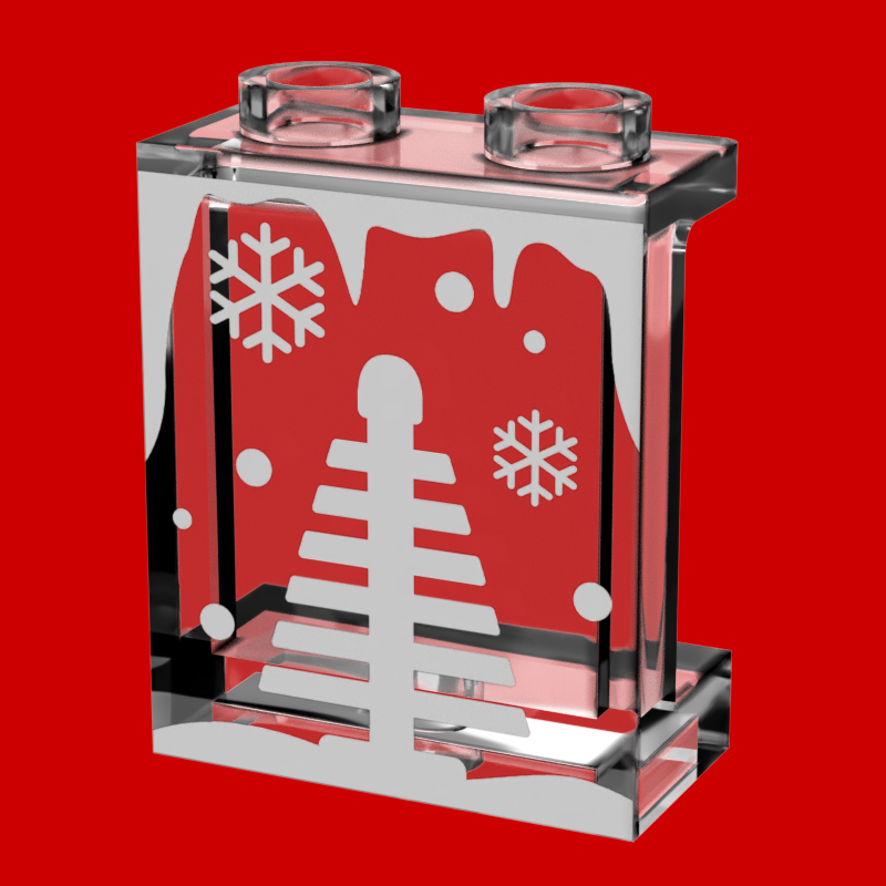 Winter Village Window with Christmas Tree 1x2x2 Panel - B3 Customs (Online Order Only)