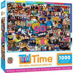 TV Time - 90's Shows 1000 Piece Jigsaw Puzzle (ONLINE ORDER ONLY)