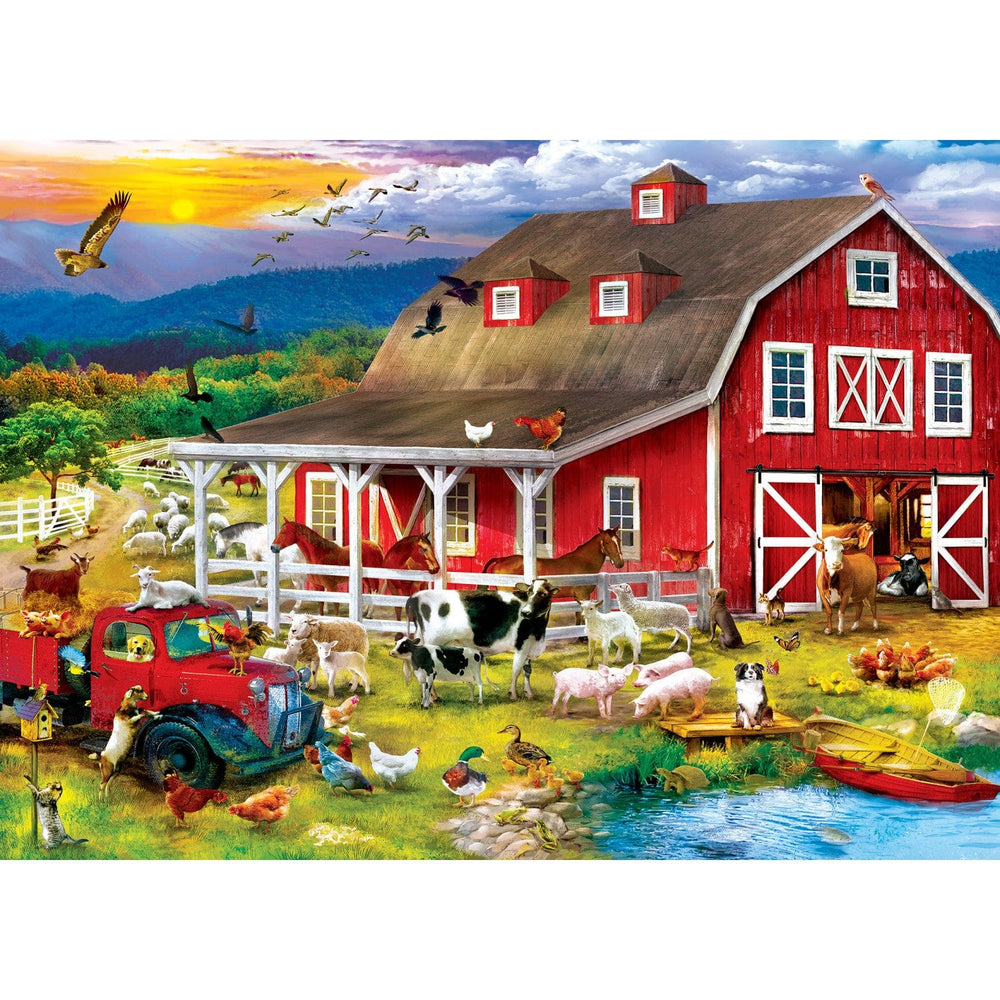 Farm & Country - Barnyard Crowd 1000 Piece Jigsaw Puzzle (ONLINE ORDER ONLY)