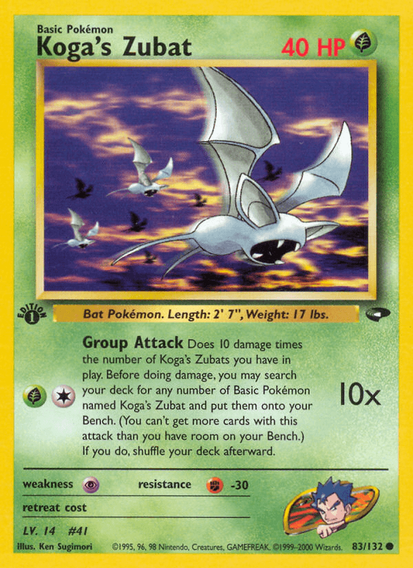 Koga's Zubat (83/132) [Gym Challenge 1st Edition] (Online Only)