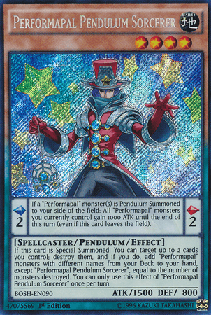 Performapal Pendulum Sorcerer [BOSH-EN090] Secret Rare (ONLINE ORDER ONLY)