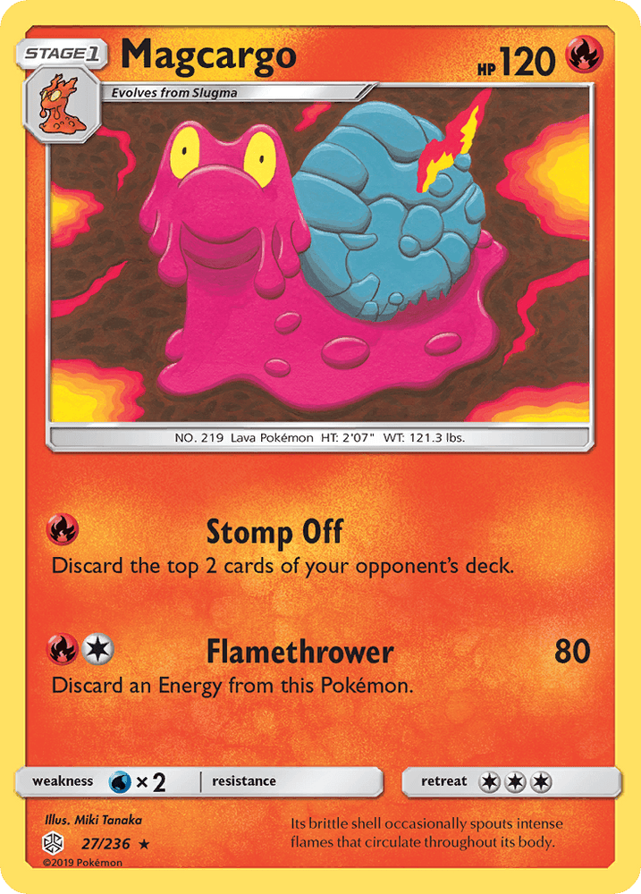 Magcargo (27/236) [Sun & Moon: Cosmic Eclipse] (Online Only)