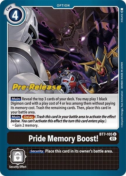 Pride Memory Boost! [BT7-105] [Next Adventure Pre-Release Cards] (ONLINE ORDER ONLY)