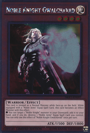 Noble Knight Gwalchavad [NKRT-EN007] Platinum Rare (ONLINE ORDER ONLY)