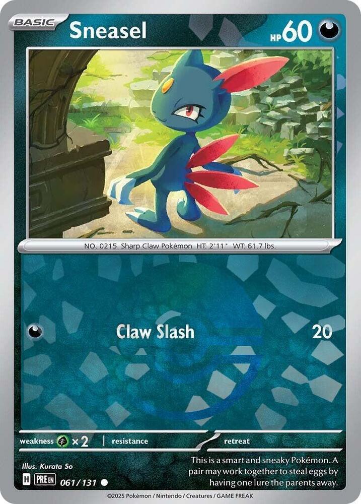 Sneasel (061/131) (Poke Ball Pattern) [Scarlet & Violet: Prismatic Evolutions] (Online Only)