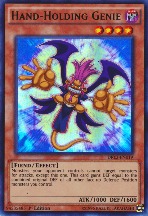 Hand-Holding Genie [DRL3-EN019] Ultra Rare (ONLINE ORDER ONLY)
