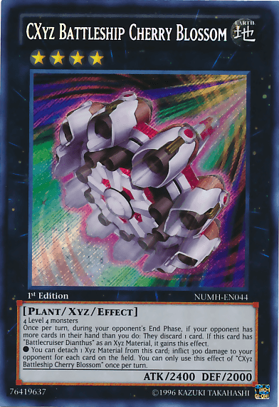 CXyz Battleship Cherry Blossom [NUMH-EN044] Secret Rare (ONLINE ORDER ONLY)