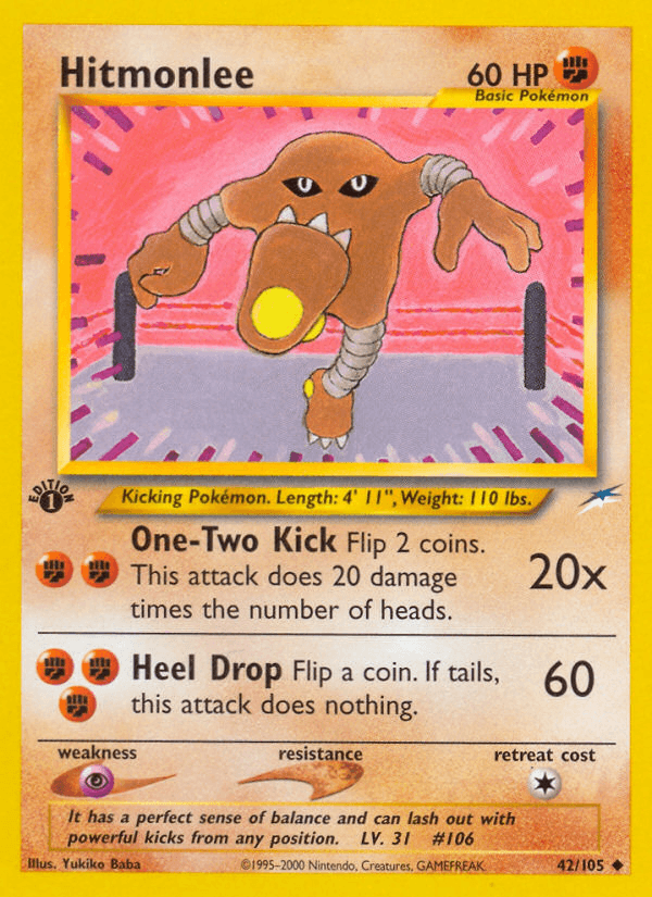 Hitmonlee (42/105) [Neo Destiny 1st Edition] (Online Only)