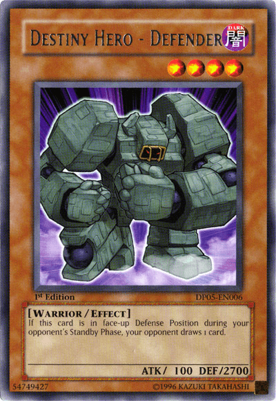 Destiny Hero - Defender [DP05-EN006] Rare (ONLINE ORDER ONLY)