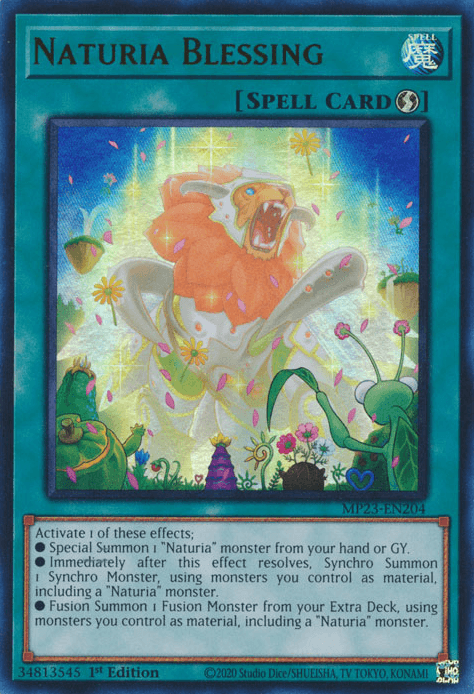 Naturia Blessing [MP23-EN204] Ultra Rare (ONLINE ORDER ONLY)