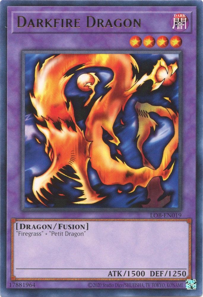 Darkfire Dragon (25th Anniversary) [LOB-EN019] Rare (ONLINE ORDER ONLY)
