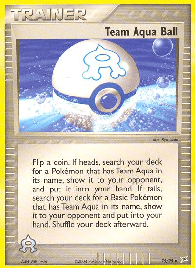 Team Aqua Ball (75/95) [EX: Team Magma vs Team Aqua] (Online Only)