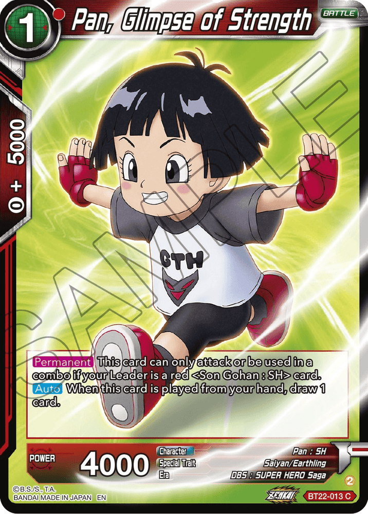 Pan, Glimpse of Strength (BT22-013) [Critical Blow] (ONLINE ORDER ONLY)