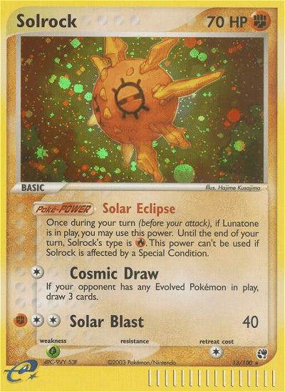Solrock (13/100) [EX: Sandstorm] (Online Only)
