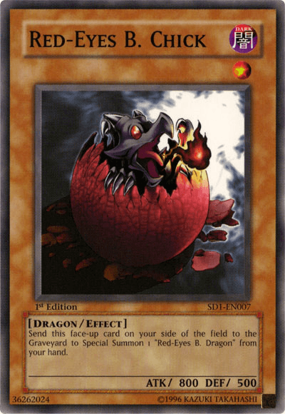 Red-Eyes B. Chick [SD1-EN007] Common (ONLINE ORDER ONLY)