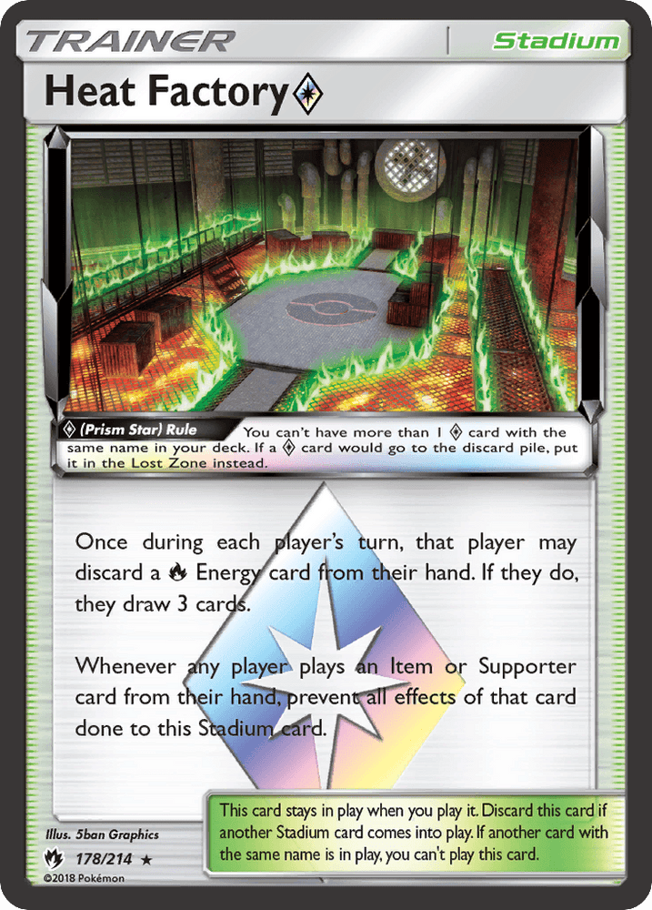 Heat Factory (178/214) (Prism Star) [Sun & Moon: Lost Thunder] (Online Only)