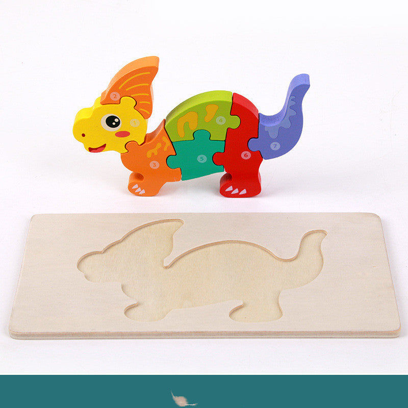 Wooden Three-dimensional Dinosaur Puzzle (ONLINE ORDER ONLY)
