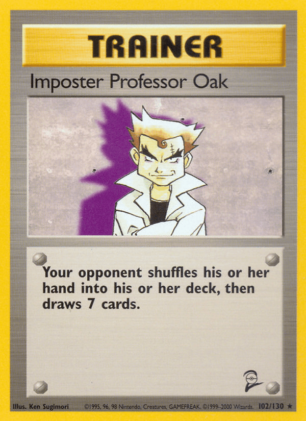 Imposter Professor Oak (102/130) [Base Set 2] (Online Only)