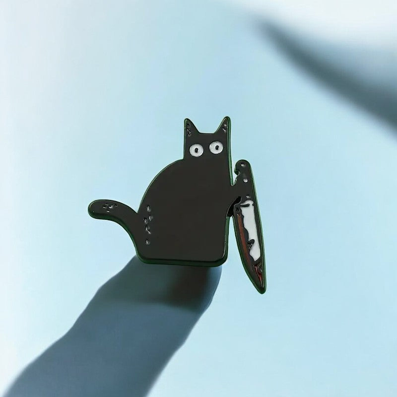 Midnight Mischief  Kitty Enamel Pin (Online Order Only)